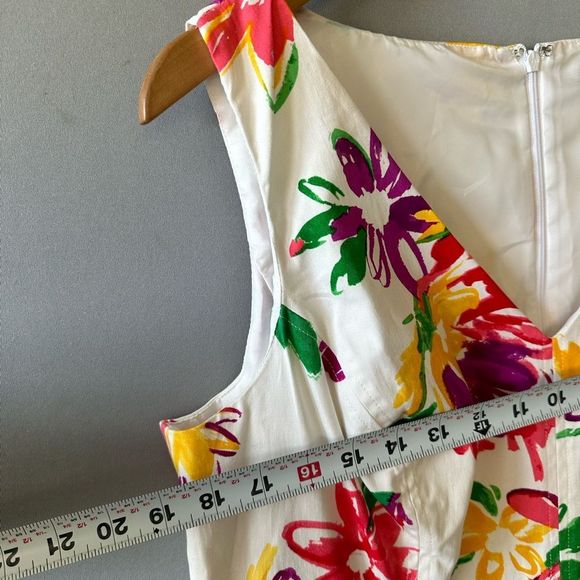 5 for $35 Chaps Floral Dress Women Size 16 - Picture 5 of 6